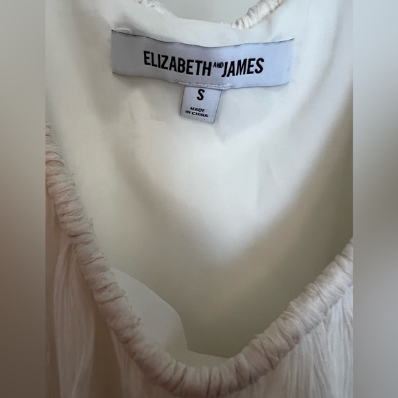 Elizabeth and jame white blouse with shoulder cut outs. Small. - Picture 3 of 4
